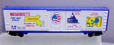 N Scale Kadee BI CENTENNIAL 1976 MASSACHUSETTS State 50' Single Door Boxcar - Image 1 of 4