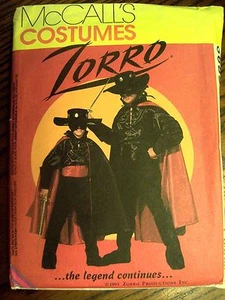 McCall's Costumes 6689 ~ Zorro ~ Size 10, 12 ~ 22 Pieces ~ New - Picture 1 of 2
