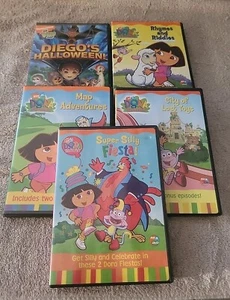 Lor Of 5 Dora The EXPLORER Go Diego Go! Diego's Halloween +  DVD Lot - Picture 1 of 6