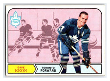 1968-69 O-PEE-CHEE DAVE KEON VINTAGE NHL HOCKEY CARD # 198 Rare BV