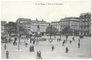 LE MANS 72 Place de la République Sarthe Edition N.G CPA animiert geschrieben ~1910 - Bild 1 von 2
