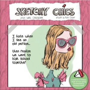 TURNER LICENSING 2025 Sketchy Chics 12x12 Wall Calendar - Picture 1 of 4