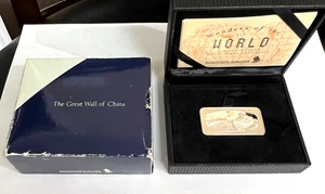 SINGAPORE AIRLINES WONDERS OF THE WORLD LIMITED EDITION 800 SILVER INGOT BOX&COA - Picture 1 of 8