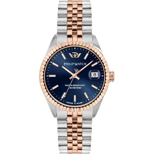 Orologio Philip watch Caribe R8253597118 Uomo 39mm Blu Bicolore oro rosa - Foto 1 di 4