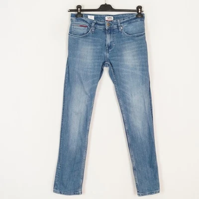 TOMMY JEANS Slim Scanton Men's Jeans Size W30 L32 Tapered Blue Zip Fly Stretch - Image 1 of 4