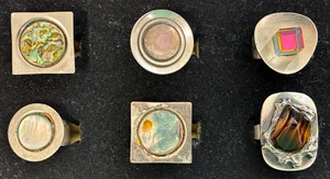 6 X VINTAGE EDELSTAHL RINGE VERSTELLBAR RALPH WESTON *BESCHREIBUNG LESEN* - Bild 1 von 6