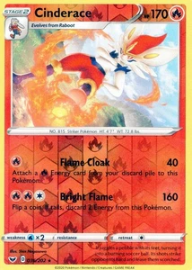 Pokémon TCG Sword & Shield "Cinderace" Reverse Holo! #36/202. NM-Mint! - Picture 1 of 1