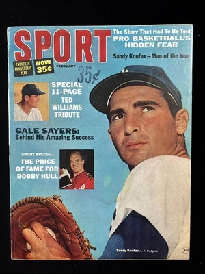 FEBRERO 1966 REVISTA DEPORTIVA SANDY KOUFAX LA DODGERS CUBIERTA TRIBUTO TED WILLIAMS Foto 1 de 4