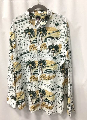 Ropa de equipo NFL Green Bay Packers Navidad vacaciones botón camisa para hombre XL Foto 1 de 4