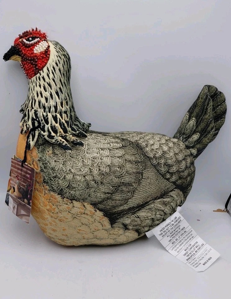 Almohada de pollo adornada John Derian de Target 13 pulgadas x 7 1/2 pulgadas x 14 pulgadas Foto 1 de 4