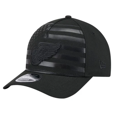 Para hombres-New Era Negro Detroit Red Wings Día del Juego Stealth Flag 9FORTY A-Marco Foto 1 de 4