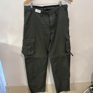 Boys Scouts Pants Youth 18Green Convertible BSA Uniform Canvas Cargo Utility 31 - Picture 1 of 9