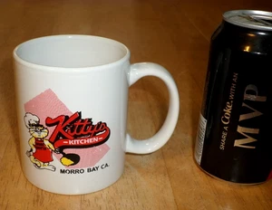 [MORRO BAY, CALIF.] "KITTY'S KITCHEN"- RESTAURANT, Keramik Kaffeetasse, VINTAGE - Bild 1 von 9