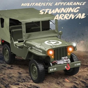 JJRC C8815 Rc Car 1941 JEEP WILLYS 2.4g 4wd RTR Crawler Climbing Scale Military - Picture 1 of 15