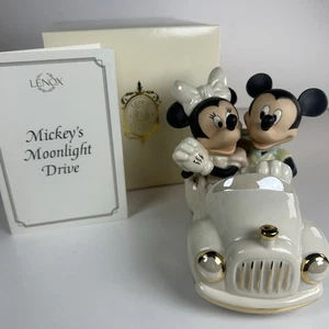Lenox Disney Showcase Collection Minnie & Mickey's Moonlight Drive Sweathearts - Picture 1 of 11