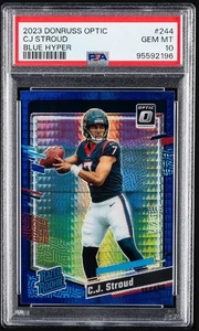 2023 Panini Donruss Optic - Rated Rookie C.J. Stroud #244 Blue Hyper Prizm (RC) - Picture 1 of 2