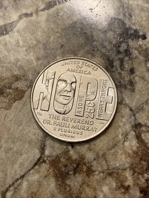 2024 D Hope USA Quarter Error with 'In Cod We Trust' Reverend Dr. Pauli Murray - Image 1 of 3