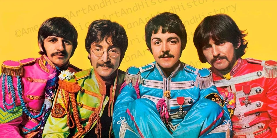 The Beatles Sgt. Peppers Inside Album Cover Photo Print Poster Lennon McCartney - Image 1 of 1