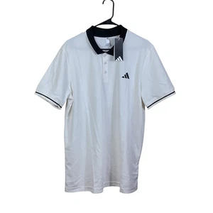 Adidas Shirt Mens Size Large Chalk White Short Sleeve Heritage Polo Tennis NWT - Picture 1 of 4