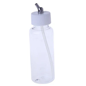 1PC Plastic 100cc Airbrush Bottles Jars Lid Adapter Dual-Action Siphon Feed New - Picture 1 of 8