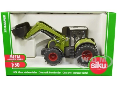 CLAAS AXION 850 TRACTOR W/ FRONT LOADER GREEN 1/50 DIECAST MODEL BY SIKU 1979 - Image 1 of 3