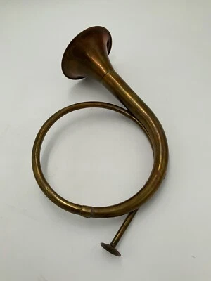 Antique Brass Handmade Bugle Fox Horn Musical Instrument - Image 1 of 4