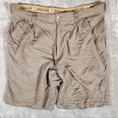 Bermudas de vestir plisadas Jamaica Jaxx para hombre 36X9 beige 100 % seda Foto 1 de 4