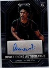 2023-24 Panini Prizm Draft Amen Thompson Rookie RC AUTO SP #DPA-AMT Rockets D85