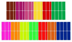 Rectangle Stickers Writable Surface 3x1 Inch 76mm x 25mm Marking Labels 104 Pack - Picture 1 of 9