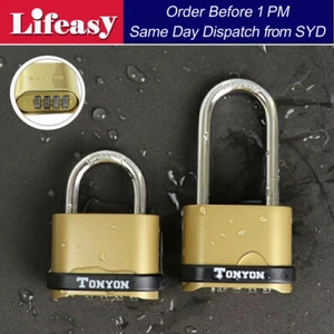 4 Digital Code Password Padlock Waterproof Own Number Combination Lock Door - Picture 1 of 14