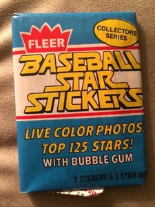 1981 Fleer Baseball Star Stickers Card Pack Steve Carlton Phillies Showing Back