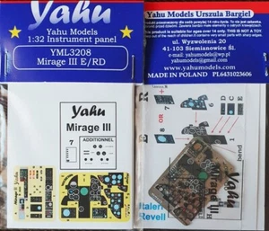 YAHU YML3208 Mirage III E/R (Italeri/Revell) 1/32 instrument panel - Picture 1 of 1