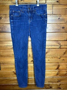 J. Crew 8” Toothpick Jeans 26 Classic Wash Dark Skinny Denim Mid-Rise - Picture 1 of 8