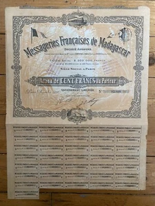 TOP DECO =  MESSAGERIES FRANCAISES DE MADAGASCAR 1898 (K) - Picture 1 of 1