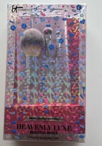 IT COSMETICS EDICIÓN LIMITADA HEAVENLY LUXE HERMOSOS BÁSICOS 3 PIEZAS CEPILLO + ESTUCHE - Imagen 1 de 3