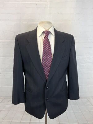 Valentino Men's Dark Navy Blue Striped Wool Blazer 40S $2,195 - Image 1 of 4
