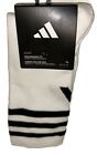 Adidas Golf Crew Socks 1 Pair Men's 9-12 White Black 3 Stripe & Logo Cushion NEW