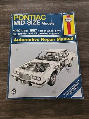 Manual de reparación Haynes 79040 para Pontiac modelo mediano 70-87 tracción trasera 6 cilindros V8 Foto 1 de 4