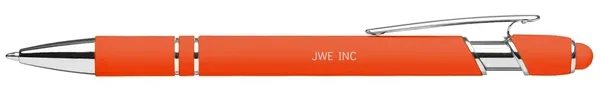 Stylus-pen; Bright Alpha Soft Touch, Metal Stylus, Ballpoint Pen, by JWE Inc.  - Image 1 of 3