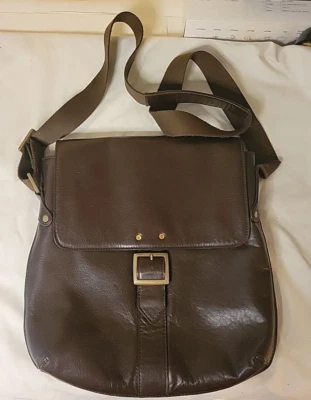 HIDESIGN Brown Leather Cross Body Messenger Bag Unisex - Image 1 of 4