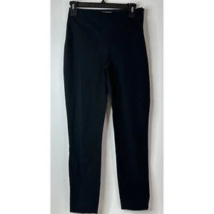 Everlane Slacks Womens 2 Black Elastic Waist Side Zip Skinny Leg Crop Pants - Picture 1 of 9