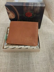 PORTAFOGLIO EL CHARRO VERA PELLE BOVINA EW902 DARK TAN - Imagen 1 de 3