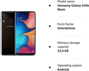NEW Samsung Galaxy A20e, BLACK, unlocked, 32GB, Dual SIM, never used - Picture 1 of 1