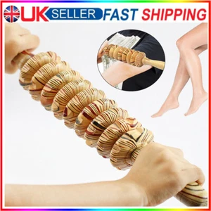 Wood Roller Trigger Point Massage Stick Body Therapy Massager Muscle Relief Tool - Picture 1 of 10
