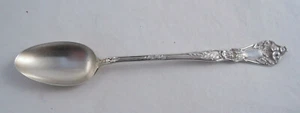 BAKER MANCHESTER STERLING SILVER POPPY ICED TEA SPOON ART NOUVEAU - Picture 1 of 6