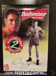 Boxing Fight 1999 Poster Oscar De La Hoya ~ Round Trip 2 Ringside Budweiser Beer - Picture 1 of 8