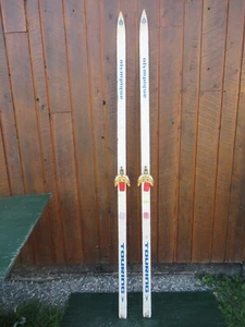 VINTAGE HICKORY Holz 80" Schneeski Original WEISS Oberfläche DEKORATION - Bild 1 von 3