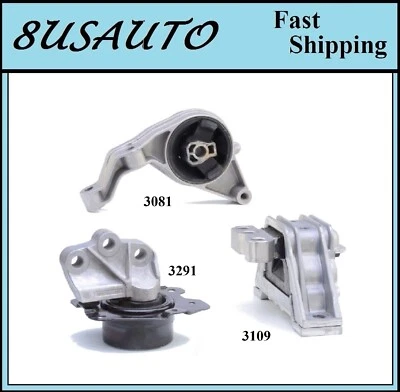 3 PIEZAS MONTAJE MOTOR Y TRANSMISIÓN APTO PARA PONTIAC G5 2009-2010/SATURN ION 2005 2,2 L - AT Foto 1 de 4