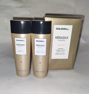 Goldwell Kerasilk Control Shampoo 1oz & Conditioner 1oz 🌲GREAT STOCKING STUFFER - Picture 1 of 3
