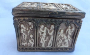 Vintage Religious Trinket Box Gothic Style Biblical Thim - Picture 1 of 13